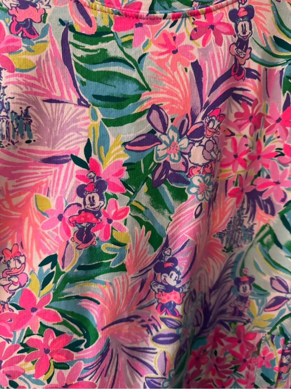 Lilly Pulitzer Pink Floral Long Sleeve Disney Pullover - Picture 3 of 10